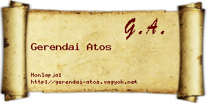 Gerendai Atos névjegykártya